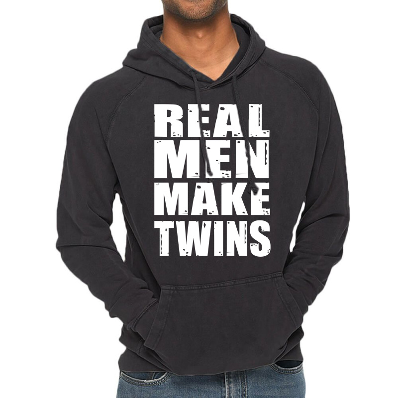 Real Men Makes Twins Daddy Of Twins Trending Vintage Hoodie | Artistshot