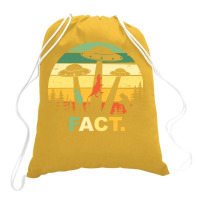 Dinosaur Ufo Abduction Vintage Blue Drawstring Bags | Artistshot