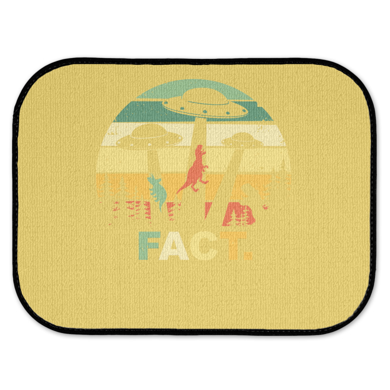 Dinosaur Ufo Abduction Vintage Blue Rear Car Mat | Artistshot