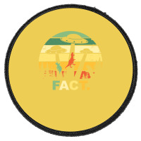 Dinosaur Ufo Abduction Vintage Blue Round Patch | Artistshot