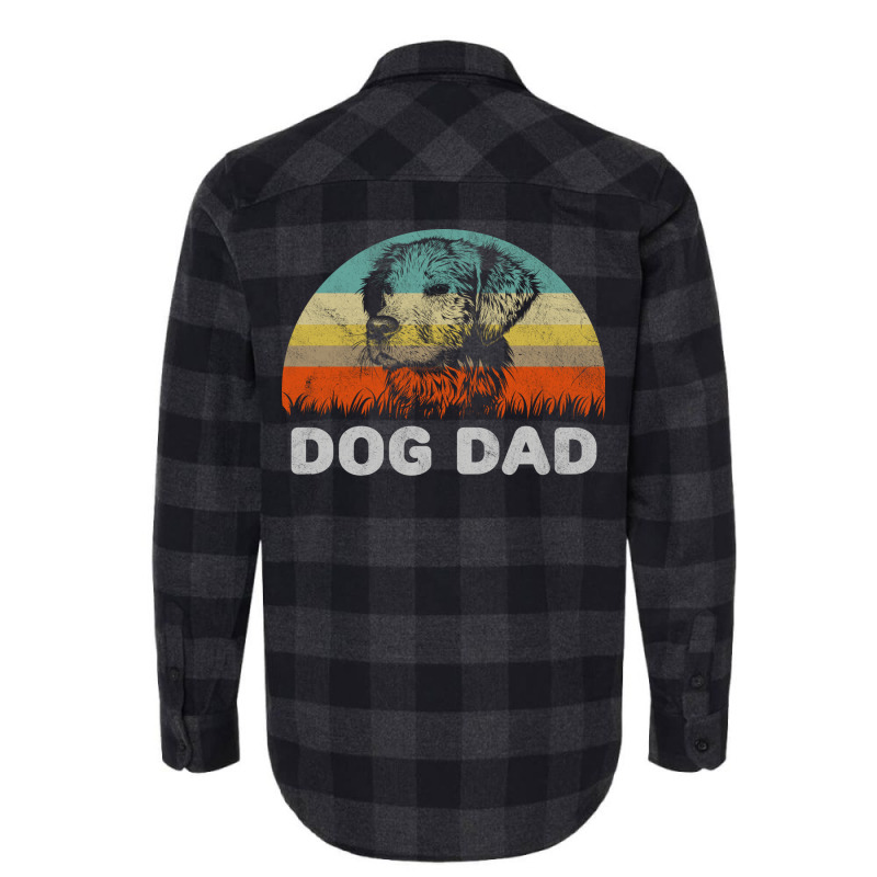 Retro Style Dog Dad Gift For Dog Lover Design Nost Flannel Shirt | Artistshot