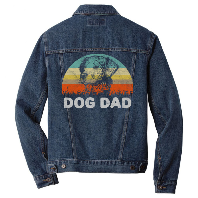 Retro Style Dog Dad Gift For Dog Lover Design Nost Men Denim Jacket | Artistshot