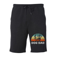 Retro Style Dog Dad Gift For Dog Lover Design Nost Fleece Short | Artistshot