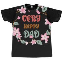 Very Happy Dad Floral Look Hippie Graphic T-shirt | Artistshot