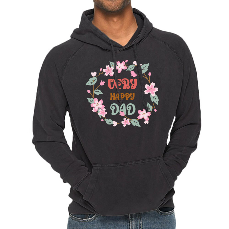 Very Happy Dad Floral Look Hippie Vintage Hoodie | Artistshot