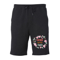 Very Happy Dad Floral Look Hippie Fleece Short | Artistshot