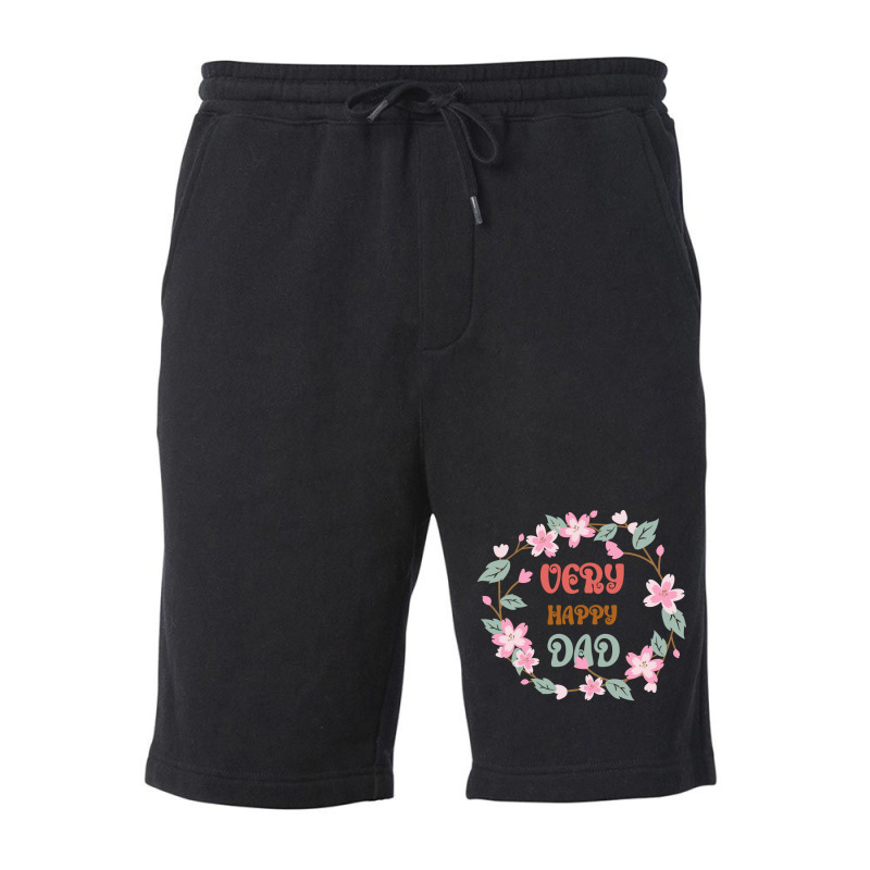 Very Happy Dad Floral Look Hippie Fleece Short | Artistshot