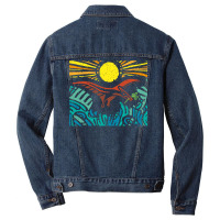 Pterosaurus Flight Dinosaurs Dinosaurs Fossils Aes Men Denim Jacket | Artistshot