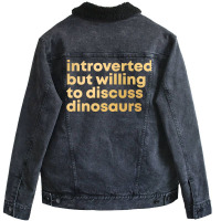 Dinosaur Cool Unisex Sherpa-lined Denim Jacket | Artistshot