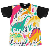 Bright Dinosaurs Hippie Graphic T-shirt | Artistshot