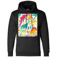 Bright Dinosaurs Hippie Champion Hoodie | Artistshot