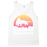 Cats And Dinosaurs Gift For Men Women Kids Red Tank Top | Artistshot