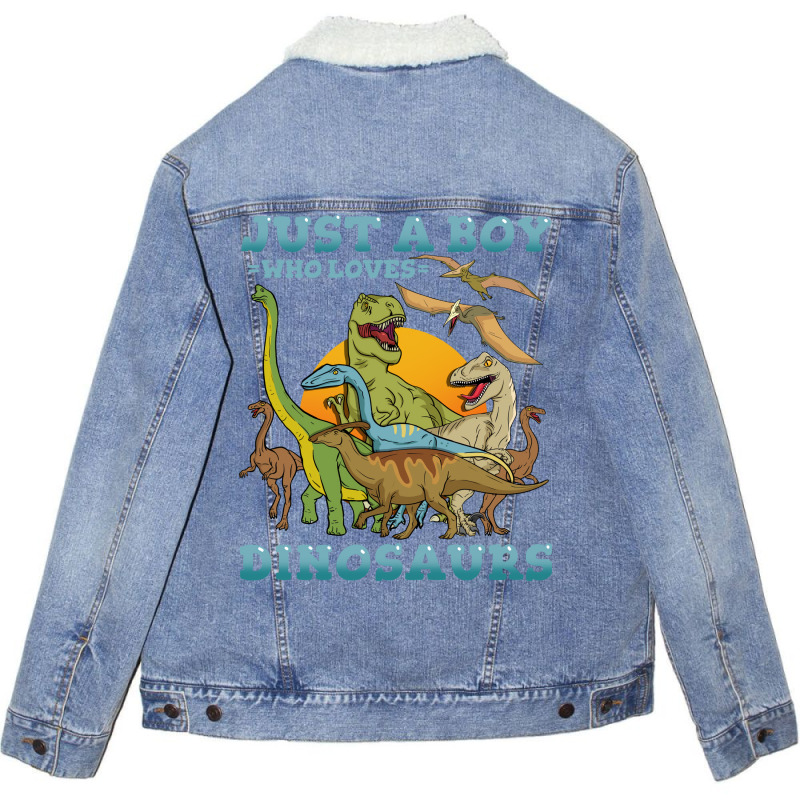 Dinosaurs Dinosaur Lover Paleontologist Quote Unisex Sherpa-lined Denim Jacket | Artistshot