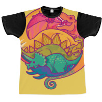 Dino Rainbow Girl Graphic T-shirt | Artistshot