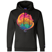 Dino Rainbow Girl Champion Hoodie | Artistshot