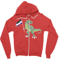 Funny Dinosaur Flag Asexual Pride Lgbt Gift Girl Zipper Hoodie | Artistshot