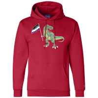 Funny Dinosaur Flag Asexual Pride Lgbt Gift Girl Champion Hoodie | Artistshot