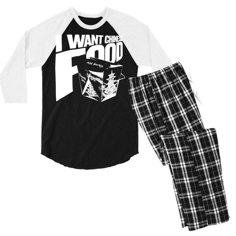 I Want Chinese Food Cute Men's 3/4 Sleeve Pajama Set | Artistshot