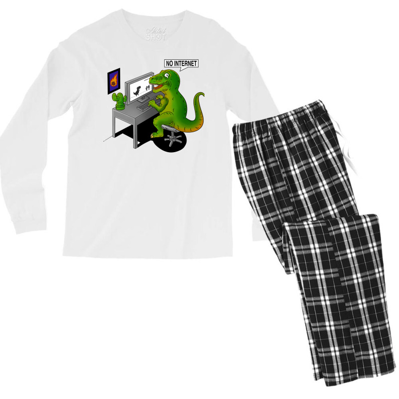 No Internet Cool Men's Long Sleeve Pajama Set | Artistshot