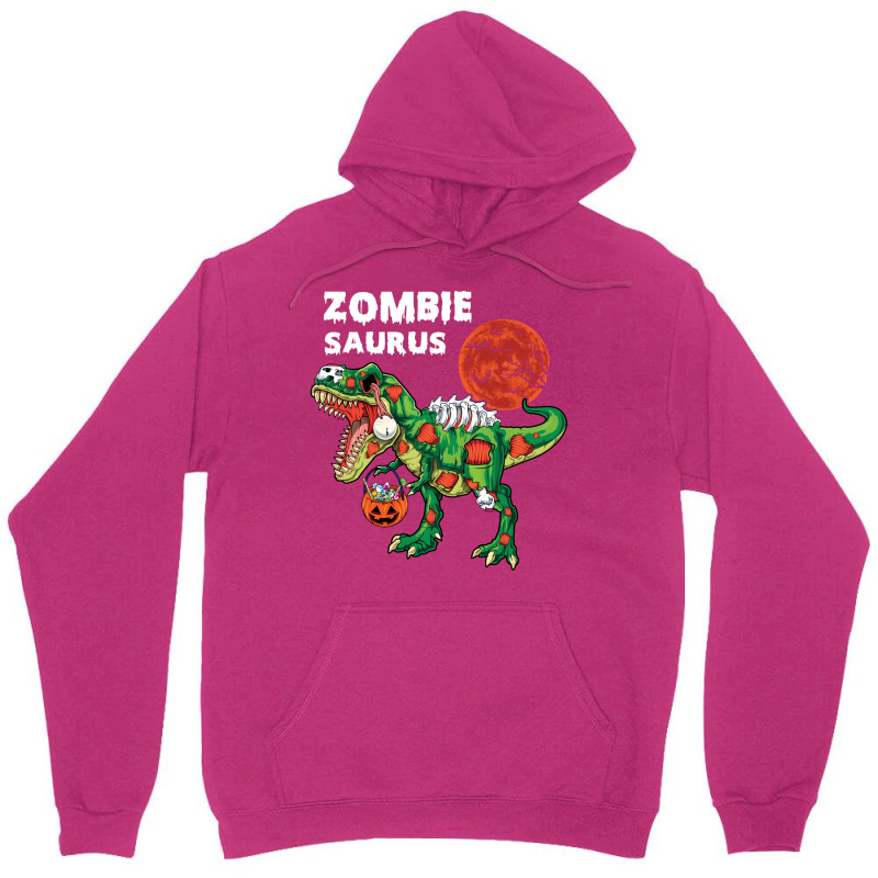 Zombie T Rex Dinosaur With Pumpkin Halloween Costu Unisex Hoodie | Artistshot