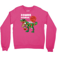 Zombie T Rex Dinosaur With Pumpkin Halloween Costu Crewneck Sweatshirt | Artistshot