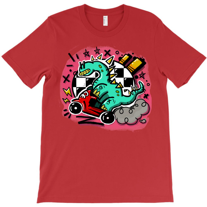 Dino Scoot Blue T-shirt | Artistshot