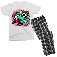 Dino Scoot Blue Men's T-shirt Pajama Set | Artistshot