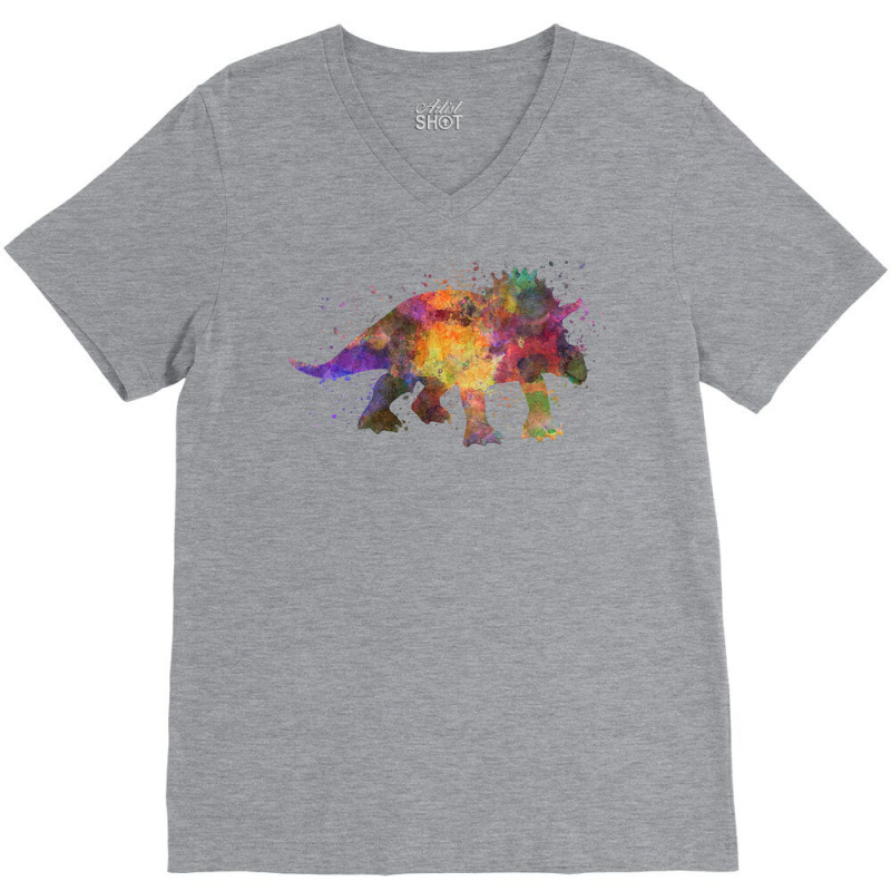 Triceratops In Watercolor Tumblr V-neck Tee | Artistshot