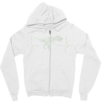 Tyrannosaurus Rex Heartbeat Dinosaurs Summer Zipper Hoodie | Artistshot