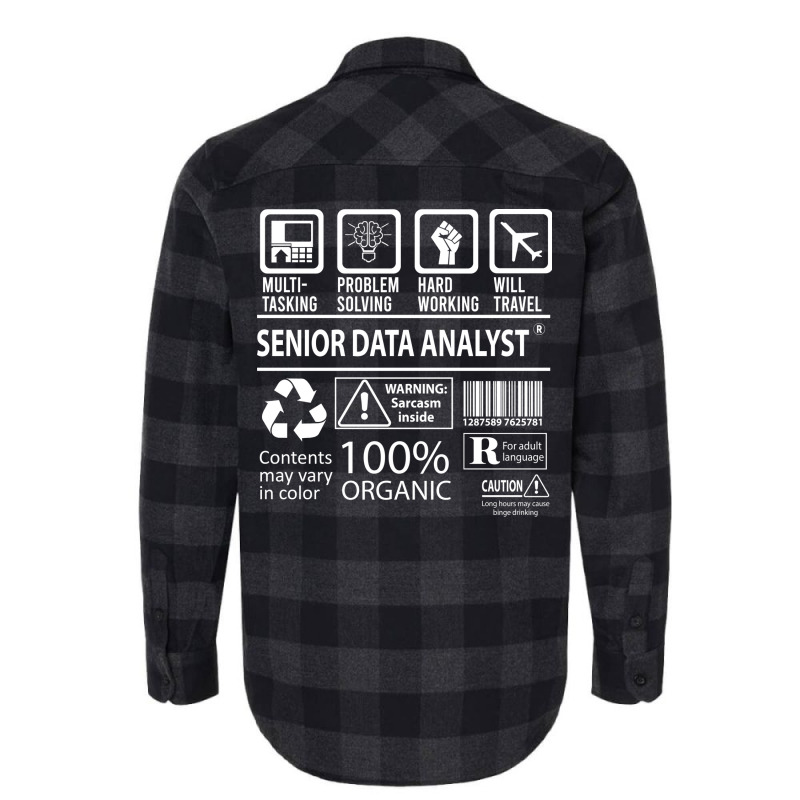 Senior Data Analyst T  Multitasking Certified Job Flannel Shirt by irildarnen | Artistshot