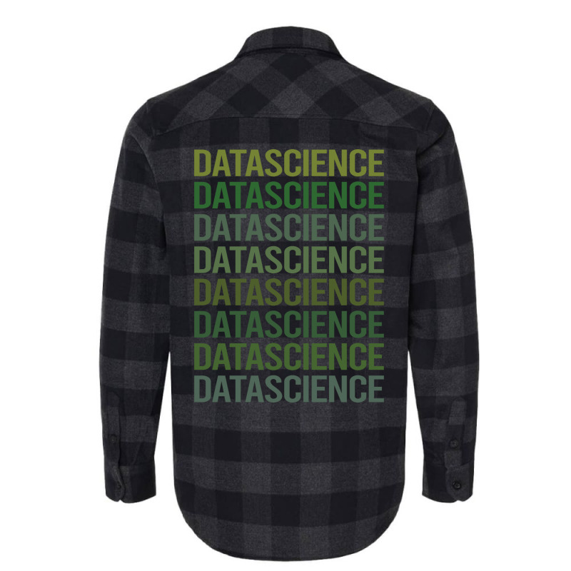 Green Text Data Science Green Flannel Shirt | Artistshot