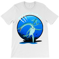 Plesiosaurus Prehistoric With Background Nostalgia T-shirt | Artistshot