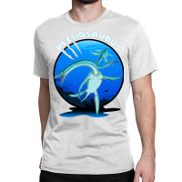 Plesiosaurus Prehistoric With Background Nostalgia Classic T-shirt | Artistshot