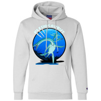 Plesiosaurus Prehistoric With Background Nostalgia Champion Hoodie | Artistshot