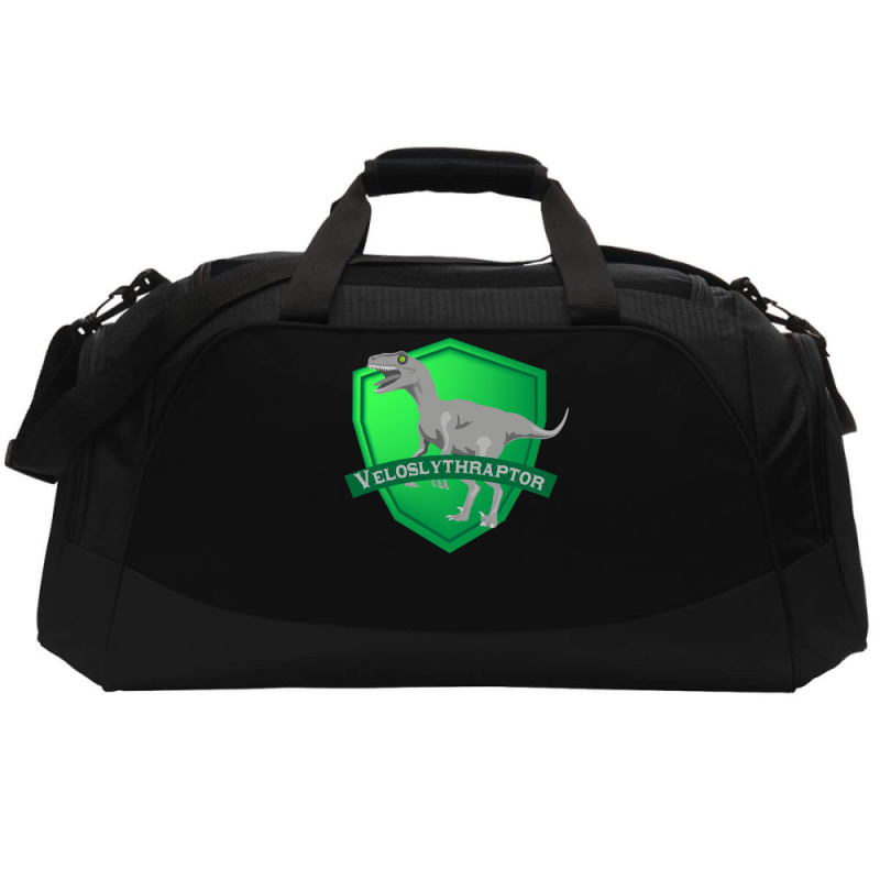 Mesozogwarts Veloslythraptor Green Active Duffel | Artistshot