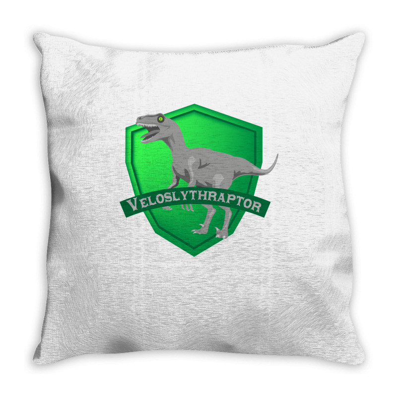 Mesozogwarts Veloslythraptor Green Throw Pillow | Artistshot