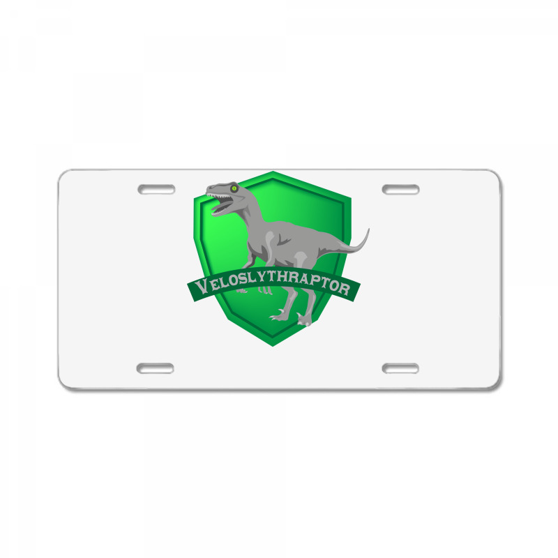 Mesozogwarts Veloslythraptor Green License Plate | Artistshot