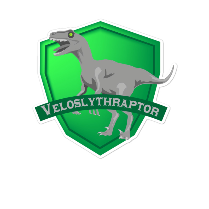 Mesozogwarts Veloslythraptor Green Sticker | Artistshot