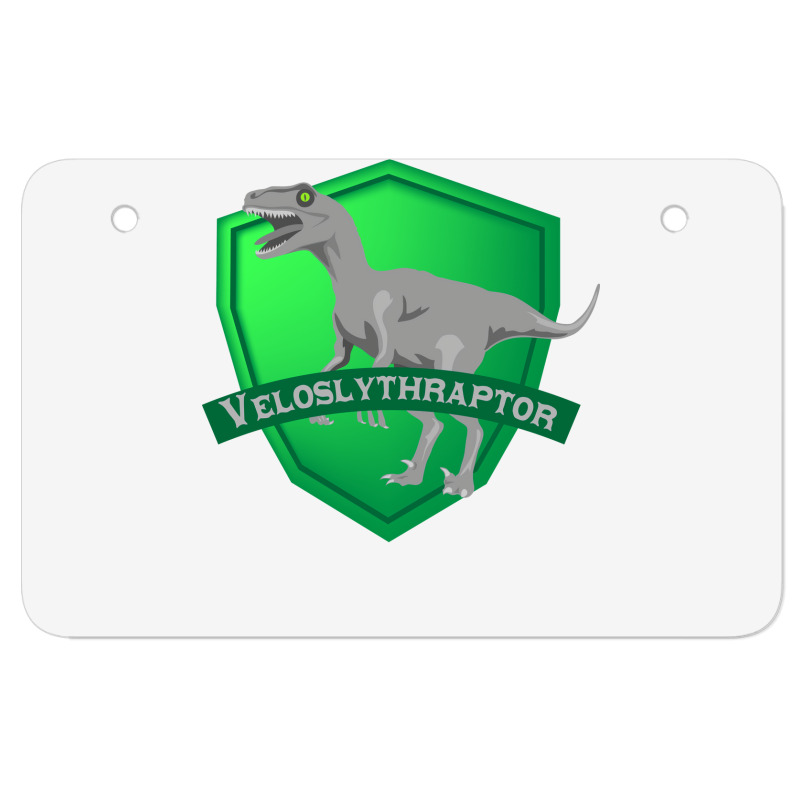 Mesozogwarts Veloslythraptor Green Atv License Plate | Artistshot