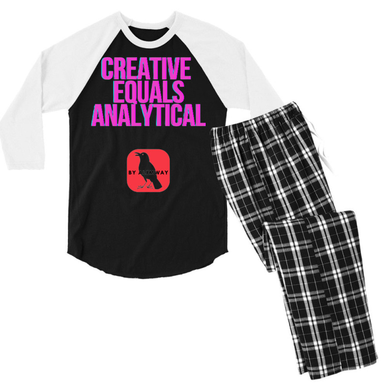 Creative Equals Analytical Cool Men's 3/4 Sleeve Pajama Set | Artistshot