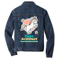 Calm Data Architect Humor Men Denim Jacket | Artistshot