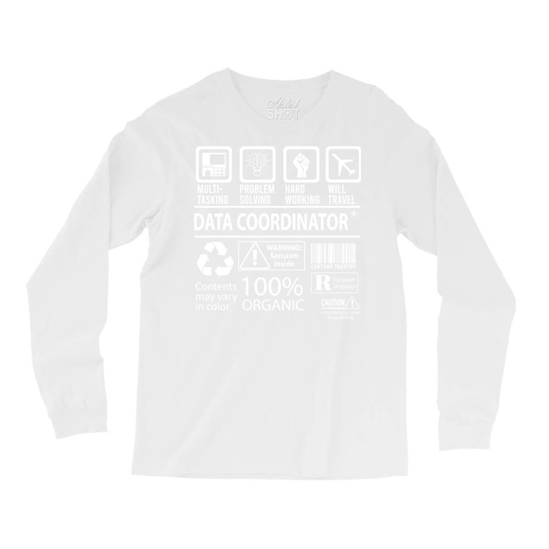 Data Coordinator T  Multitasking Certified Job Gif Long Sleeve Shirts | Artistshot