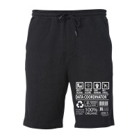 Data Coordinator T  Multitasking Certified Job Gif Fleece Short | Artistshot