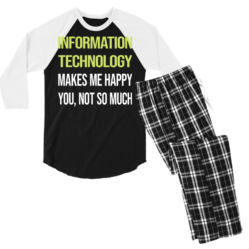 Funny Happy Information Technology Nature Men's 3/4 Sleeve Pajama Set by rompaohatonoy | Artistshot