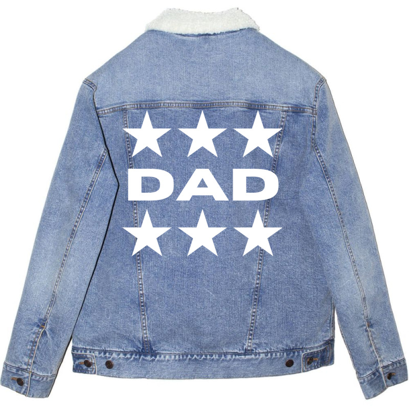 Dad With Stars Girl Unisex Sherpa-Lined Denim Jacket by brosigwetiel | Artistshot