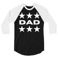 Dad With Stars Girl 3/4 Sleeve Shirt | Artistshot