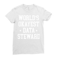 Data Steward Worlds Okayest Design Ladies Fitted T-shirt | Artistshot