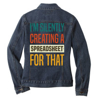 Funny Data Analytics Data Engineering For A Data S Ladies Denim Jacket | Artistshot