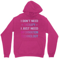 Funny Therapy Information Technology Blue Unisex Hoodie | Artistshot