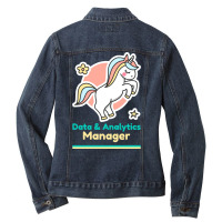 Calm Data Analytics Manager Red Ladies Denim Jacket | Artistshot